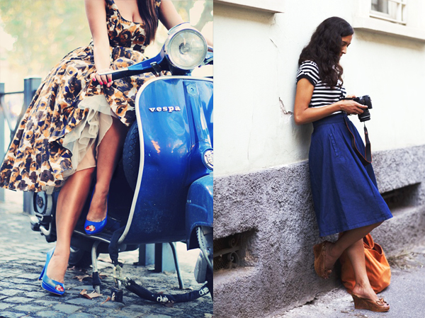 gonna a ruota round skater skirt come indossare portare abbinare moda fashion blog blogger 